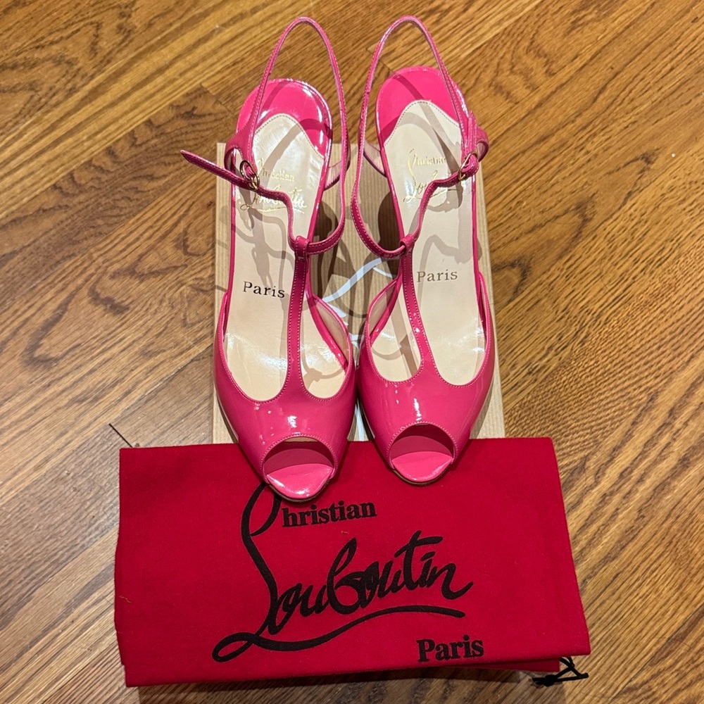 Christian Louboutin Fuchsia and Red Heels - Picture 2 of 4